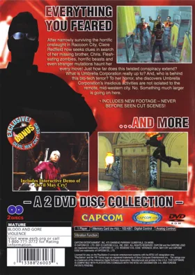 Resident Evil - Code - Veronica X box cover back